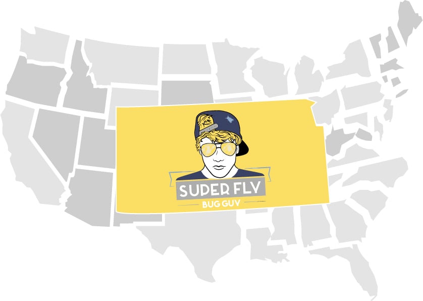 A map of the united states with a man wearing sunglasses and a hat.